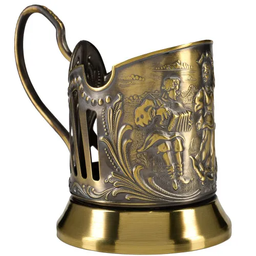 Подстаканник латунный «Русские пляски»