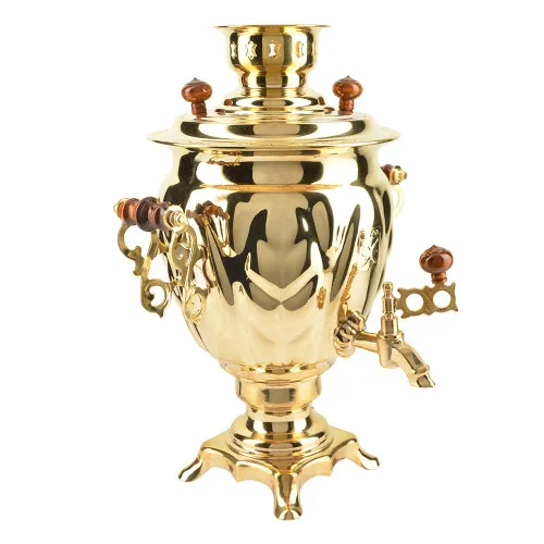 Самовар электрический 3 литра формы «Жёлудь», золотой, категория «Стандарт»