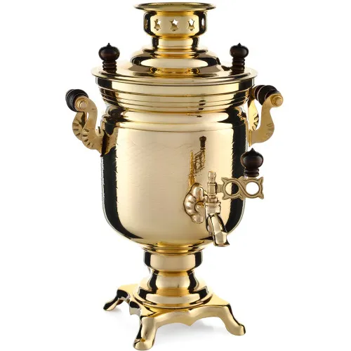 Самовар электрический 3 литра формы «Банка с вибронакаткой», золотой, категория «Стандарт» 