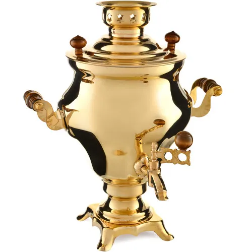 Самовар электрический 3 литра формы «Тюльпан», золотой, категория «Стандарт»