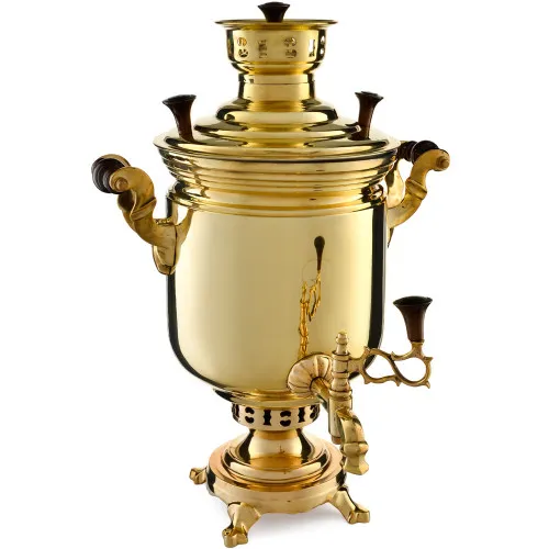 Самовар антикварный на дровах 5 литров формы «Банка», послевоенный, литьё, уценка