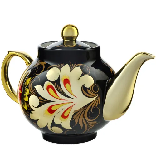 Чайник заварочный для самовара с художественной росписью «Кудрина чёрная»