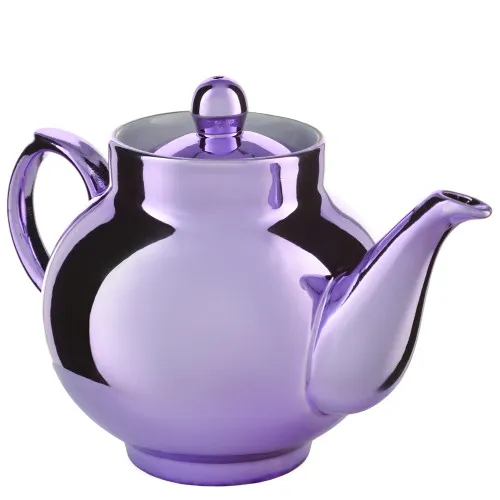 Чайник заварочный фарфоровый для самовара с фиолетовым напылением 