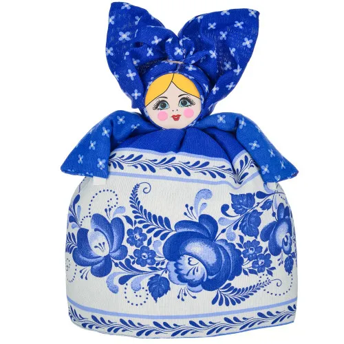 Грелка на заварочный чайник «Барыня средняя синяя»