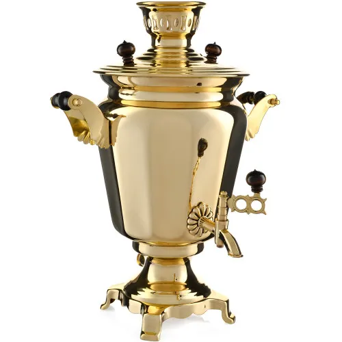 Самовар электрический 4 литра формы «Рюмка гранная», золотой, категория «Стандарт»