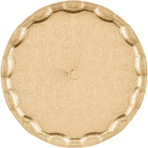 Поднос для самовара круглый, рельефный