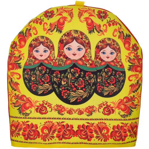Грелка на заварочный чайник колпак «Три матрёшки»