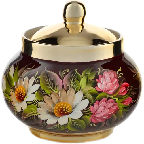 Сахарница с художественной росписью «Баня» 