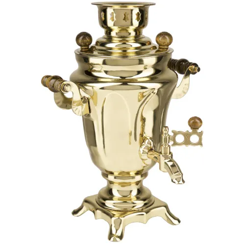 Самовар электрический 1,5 литра формы «Тюльпан», золотой, категория «Стандарт»