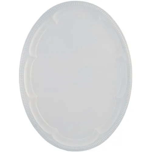 Поднос для самовара овальный, белый (Китай) 