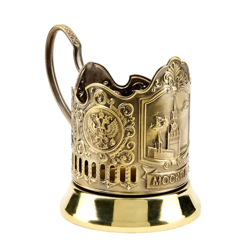 Подстаканник латунный «Спасская башня»