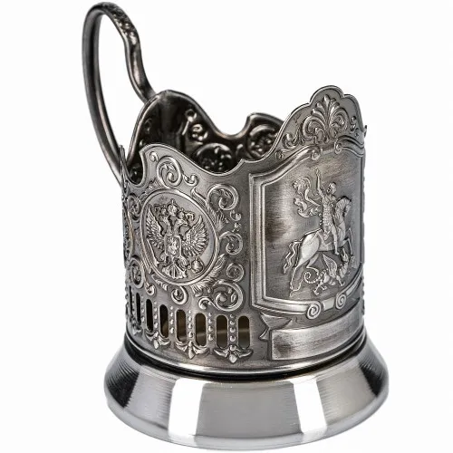 Подстаканник никелированный с чернью «Георгий Победоносец»