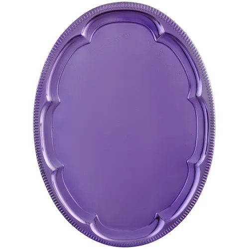Поднос для самовара овальный, фиолетовый (Китай) 