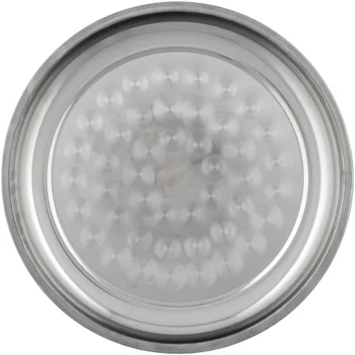 Поднос для самовара круглый, серебристый (Китай)