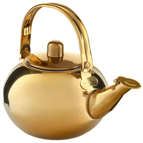 Чайник заварочный 0,8 литра круглый, золотистый