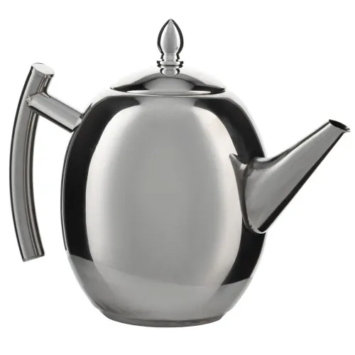 Чайник заварочный 1 литр овальный, нержавеющая сталь