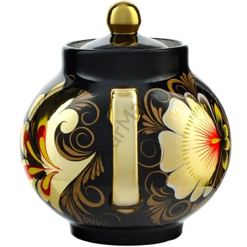 Чайник заварочный для самовара с художественной росписью «Кудрина чёрная»