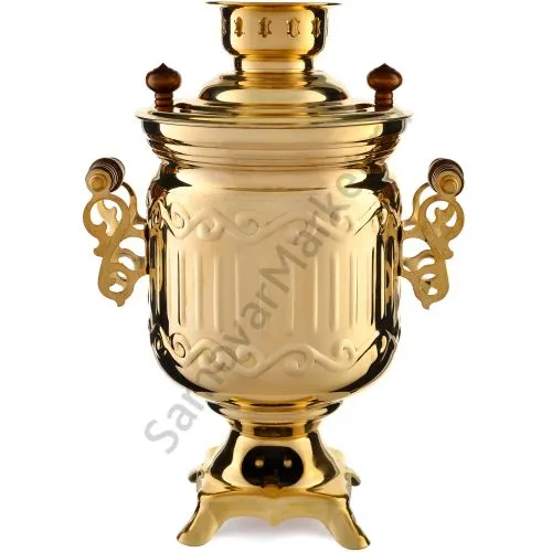 Самовар электрический 3 литра формы «Банка гранная», золотой, категория «Стандарт»