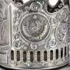 Подстаканник никелированный с чернью «Орден Победы. Герб СССР»