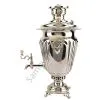 Самовар антикварный на дровах 3 литра формы «Рюмка гранная» ТПЗ, серебристый