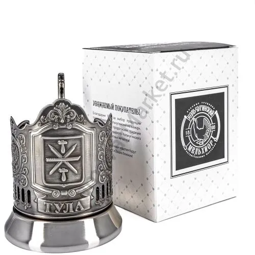 Подстаканник никелированный с чернью «Тула»