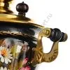 Самовар электрический 2 литра с художественной росписью «Ромашки с клевером в золоте» формы «Чаша»