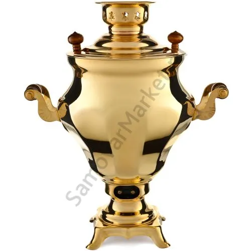 Самовар электрический 3 литра формы «Тюльпан», золотой, категория «Стандарт»