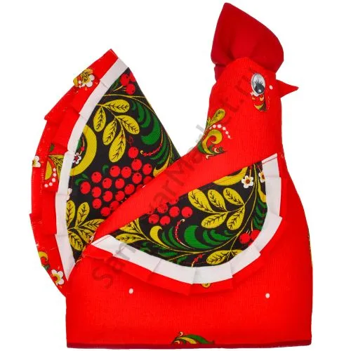 Грелка на заварочный чайник «Петушок красный, Хохлома»