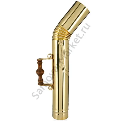 Труба для самовара золотая с состаренной деревянной ручкой в ассортименте Труба для самовара золотая с состаренной деревянной ручкой в ассортименте