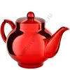 Чайник заварочный фарфоровый для самовара с красным напылением 