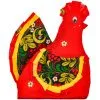 Грелка на заварочный чайник «Курочка с жёлтым кантом, хохлома»