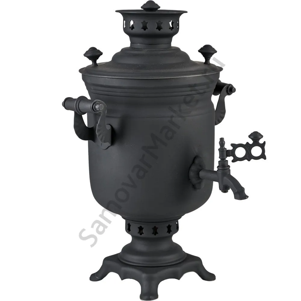 Самовар на дровах 2,8 литра формы «Банка», категория «Эксклюзив», «Графит» Самовар на дровах 2,8 литра формы «Банка», категория «Эксклюзив», «Графит»