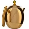 Чайник заварочный 1 литр овальный, нержавеющая сталь, золотой