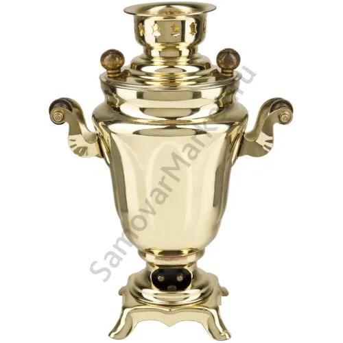 Самовар электрический 1,5 литра формы «Тюльпан», золотой, категория «Стандарт»