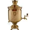 Самовар комбинированный на 7 литров формы «Банка», травление по латуни, категория «Эксклюзив» 