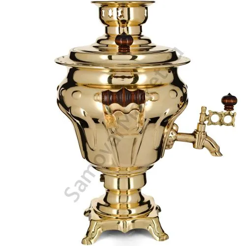 Самовар электрический 2,5 литра формы «Груша», золотой, категория «Стандарт»