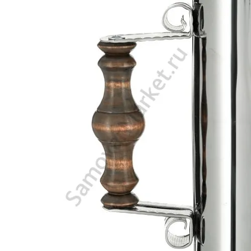 Труба для самовара серебристая с деревянной, состаренной ручкой в ассортименте Труба для самовара серебристая с деревянной, состаренной ручкой в ассортименте