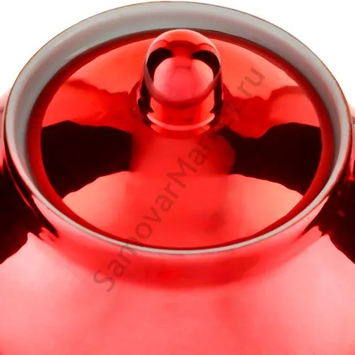 Сахарница фарфоровая с красным напылением 