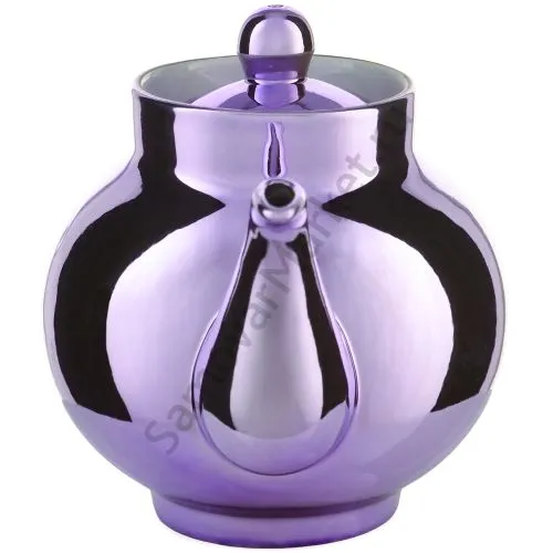 Чайник заварочный фарфоровый для самовара с фиолетовым напылением 