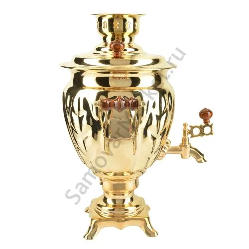 Самовар электрический 3 литра формы «Жёлудь», золотой, категория «Стандарт»