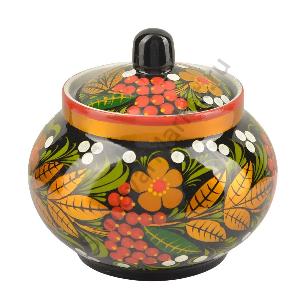 Сахарница с художественной росписью «Рябина в зелени» Сахарница с художественной росписью «Рябина в зелени»