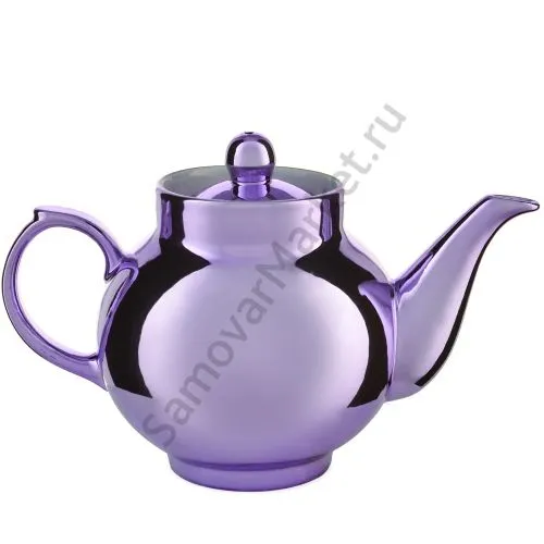 Чайник заварочный фарфоровый для самовара с фиолетовым напылением 