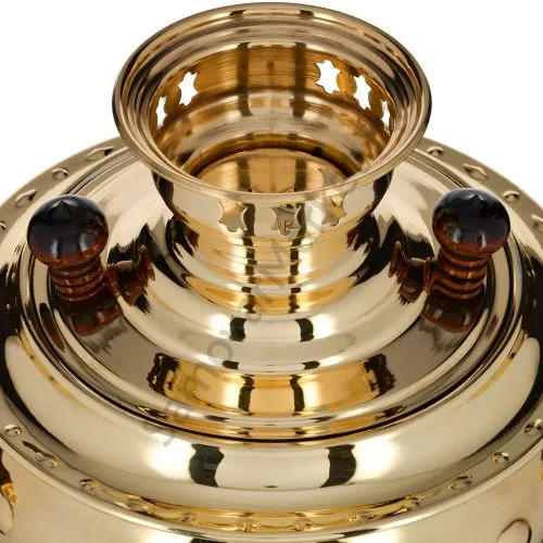 Самовар электрический 2,5 литра формы «Груша», золотой, категория «Стандарт»