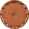 Поднос для самовара круглый, цвета «Тёмная медь», рельефный