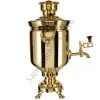 Самовар на дровах 5 литров формы «Банка», золотой, категория «Люкс»