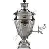 Самовар антикварный на дровах 5 литров формы «Рюмка гранная» Баташева, серебристый