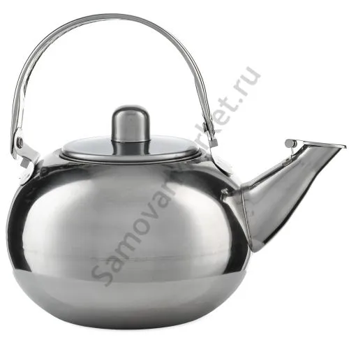 Чайник заварочный 0,8 литра круглый, нержавеющая сталь