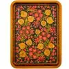 Поднос для самовара прямоугольный с художественной росписью «Хохлома с яблочками»