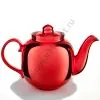 Чайник большой заварочный фарфоровый для самовара с красным напылением 
