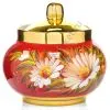 Сахарница с художественной росписью «Ромашки с клубникой в золоте» 